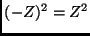 $(-Z)^2 = Z^2$
