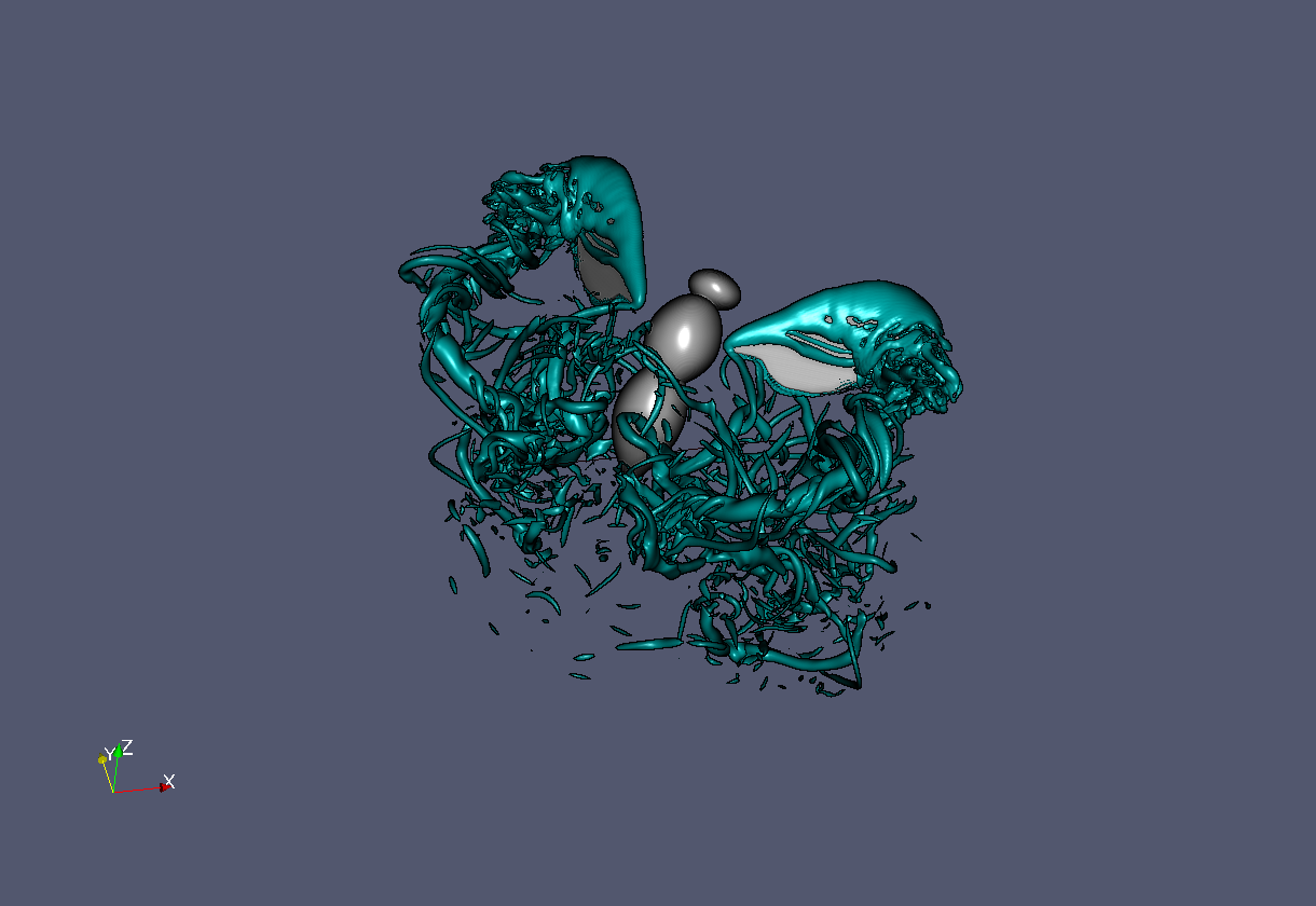 fruitfly at Re=1000