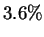 $3.6\%$